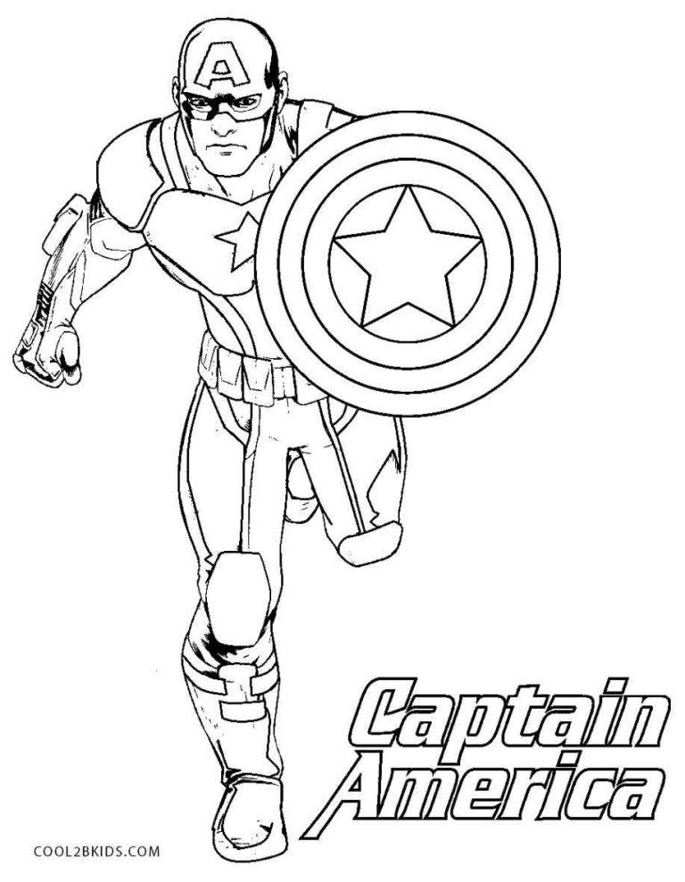 Captain America Coloring Pages Pdf