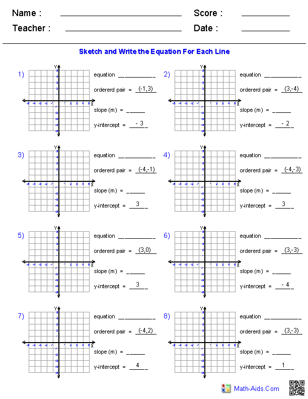 Slope Worksheets With Answers