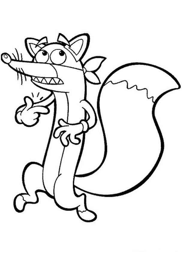 Dora Coloring Pages Swiper
