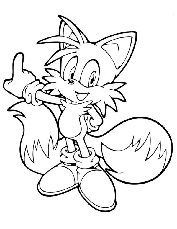 Sonic Coloring Pages Tails