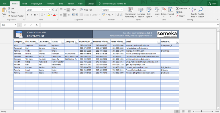 Worksheet Excel Sample