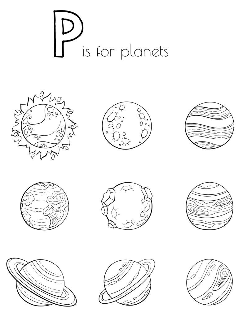 Planet Coloring Pages For Preschoolers