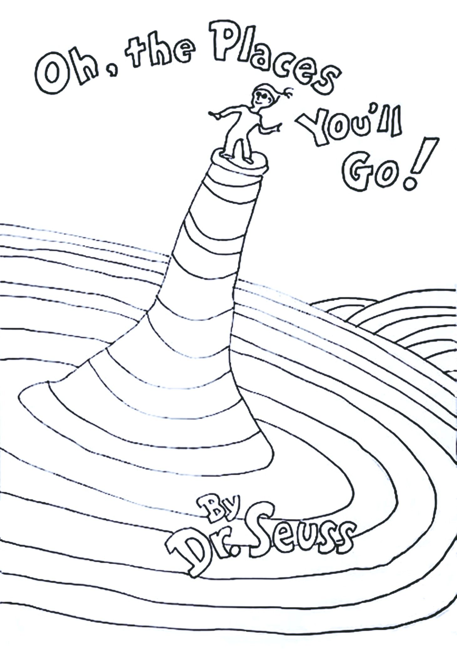 Dr. Seuss Coloring Pages Oh The Places You'll Go