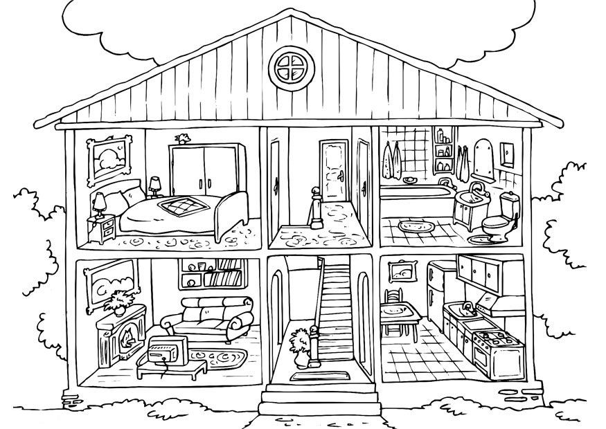 House Coloring Pages Free