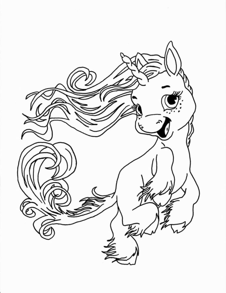 Baby Unicorn Coloring Pages For Kids Unicorn