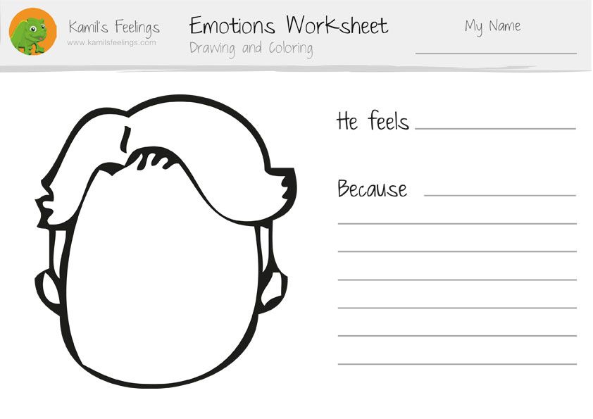 Emotions Worksheets For Elementary Students