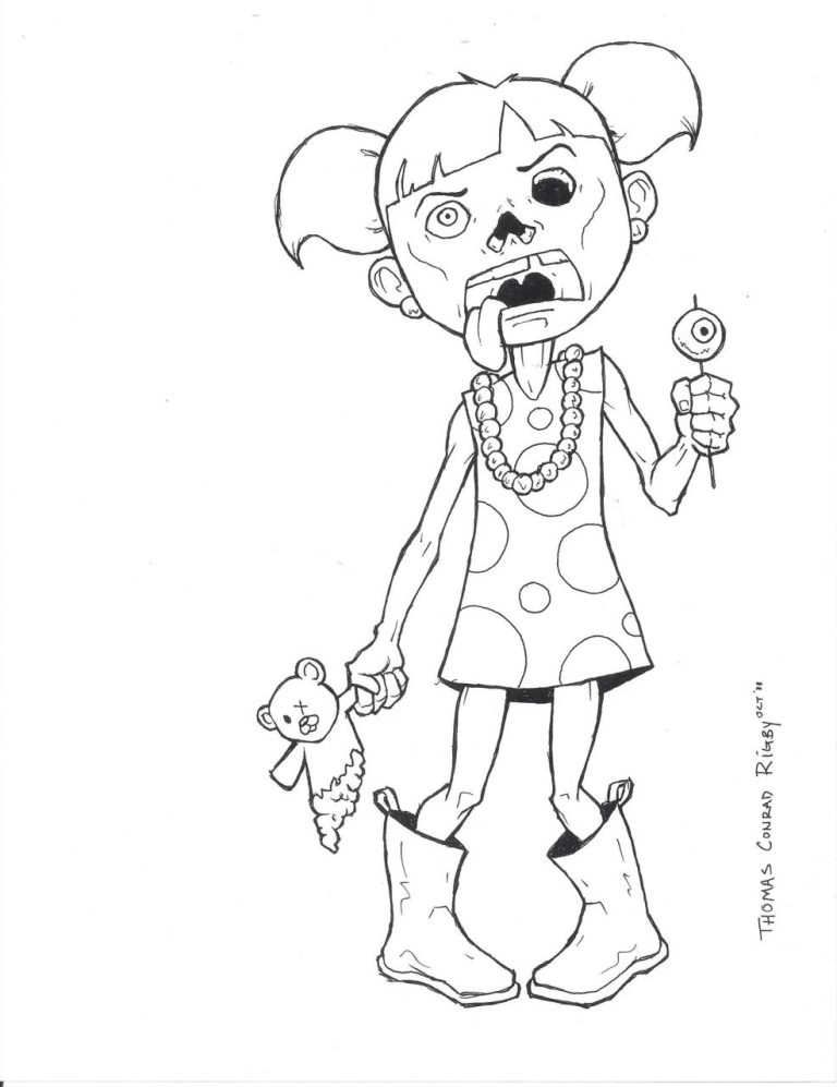 Zombie Coloring Pages Halloween
