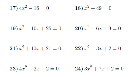 Solving Quadratic Equations By Factoring Worksheet