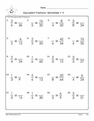 Fractions Worksheets Grade 4 Pdf