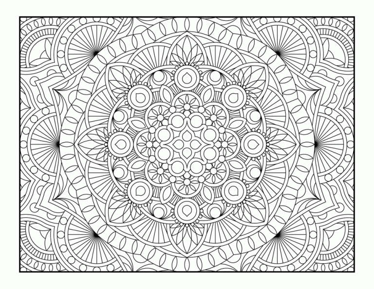 Geometric Coloring Pages Mandala