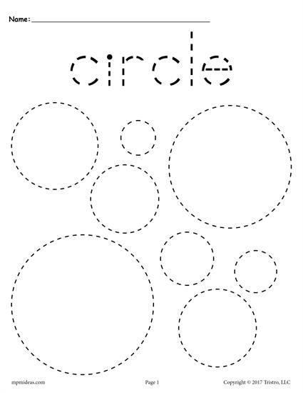 Circle Worksheet Preschool Free
