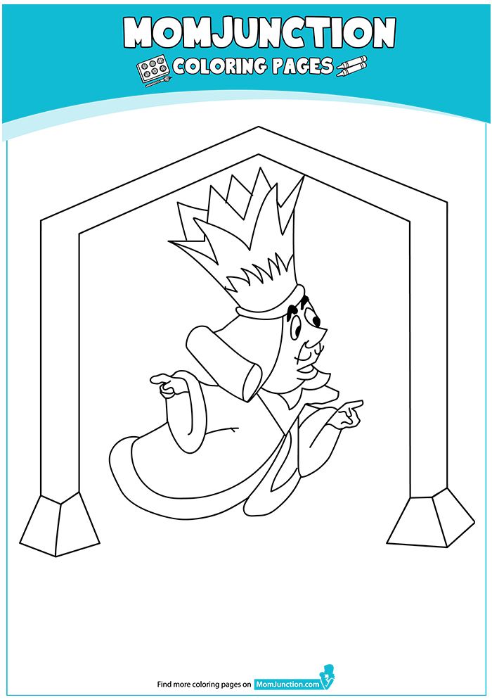 Alice In Wonderland Coloring Pages King Of Hearts