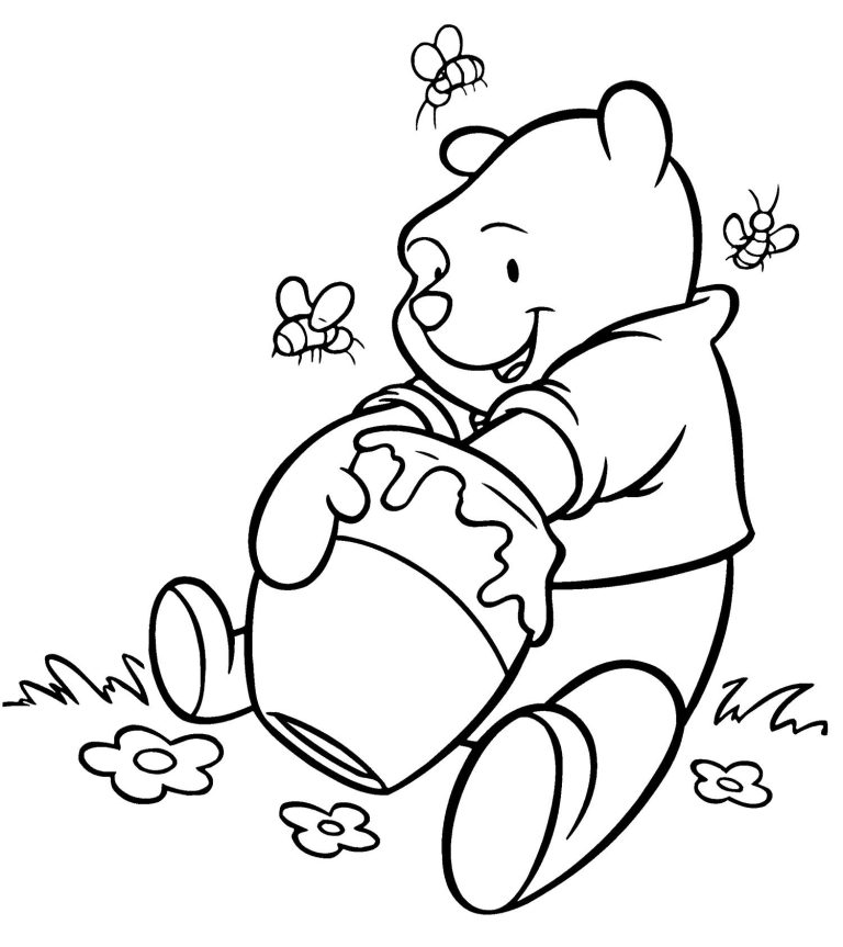 Winnie The Pooh Coloring Pages Honey