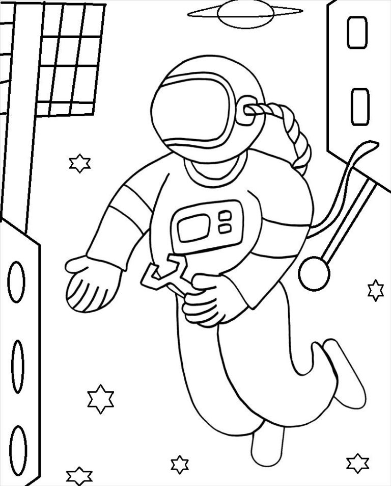 Astronaut Coloring Pages For Kids