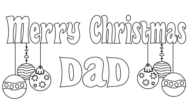 Easy Merry Christmas Coloring Pages