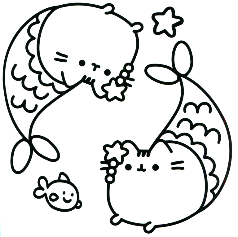 Pusheen Colouring Pages