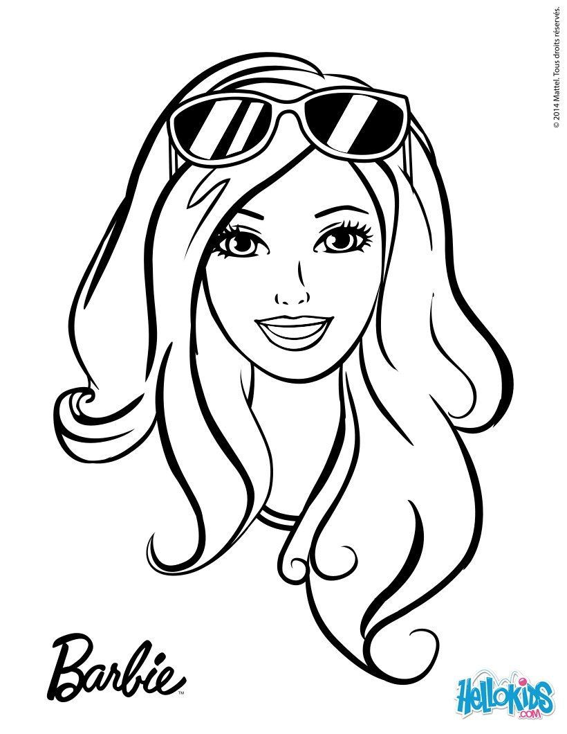 Barbie Coloring Pages Easy