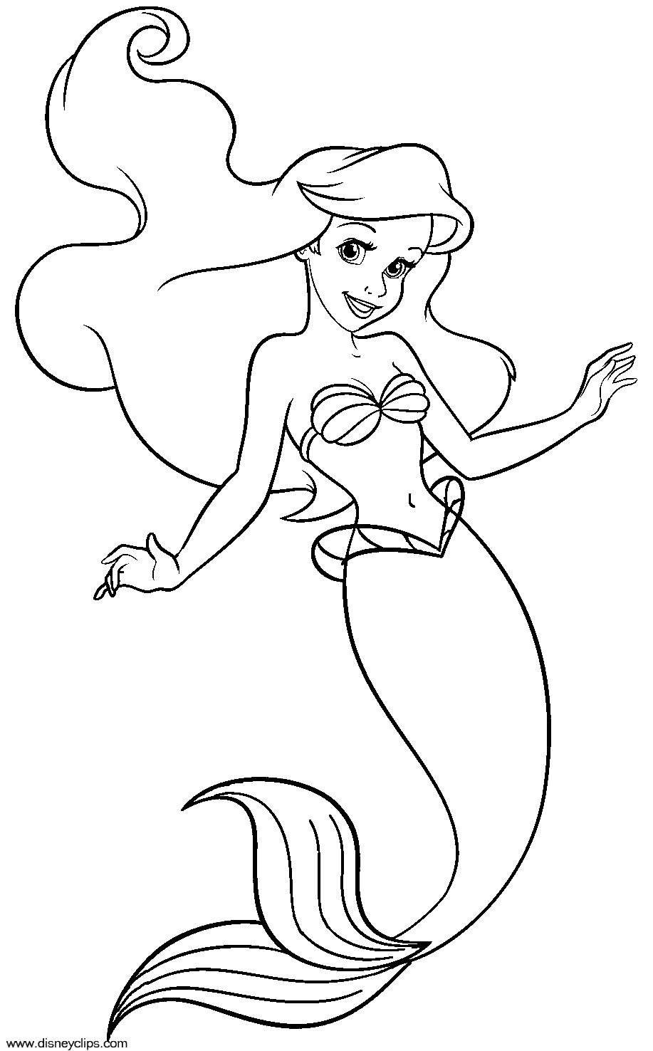 Ariel Coloring Pages Mermaid