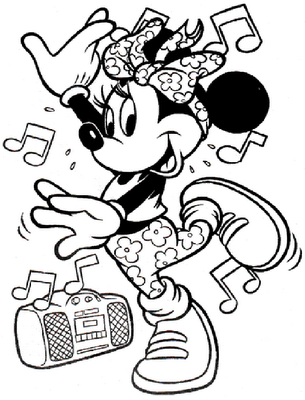 Minnie Coloring Pages Free