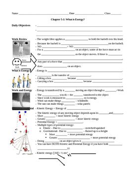 Work And Power Worksheet Answer Key Physical Science