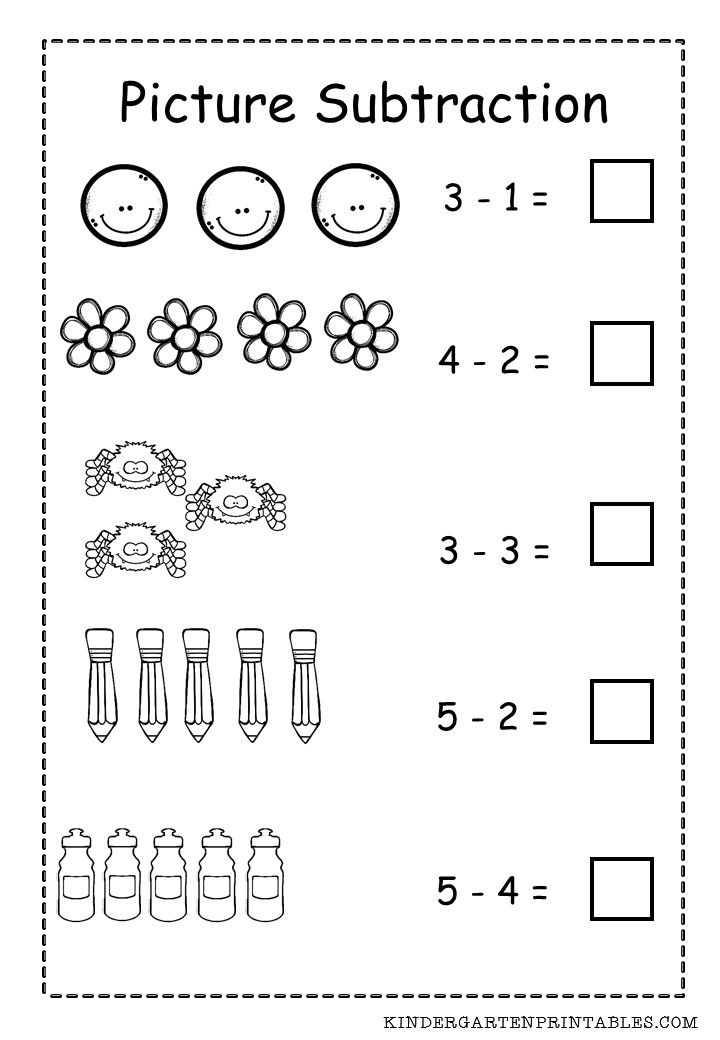 Basic Math Worksheets For Kindergarten