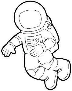 Simple Astronaut Coloring Pages