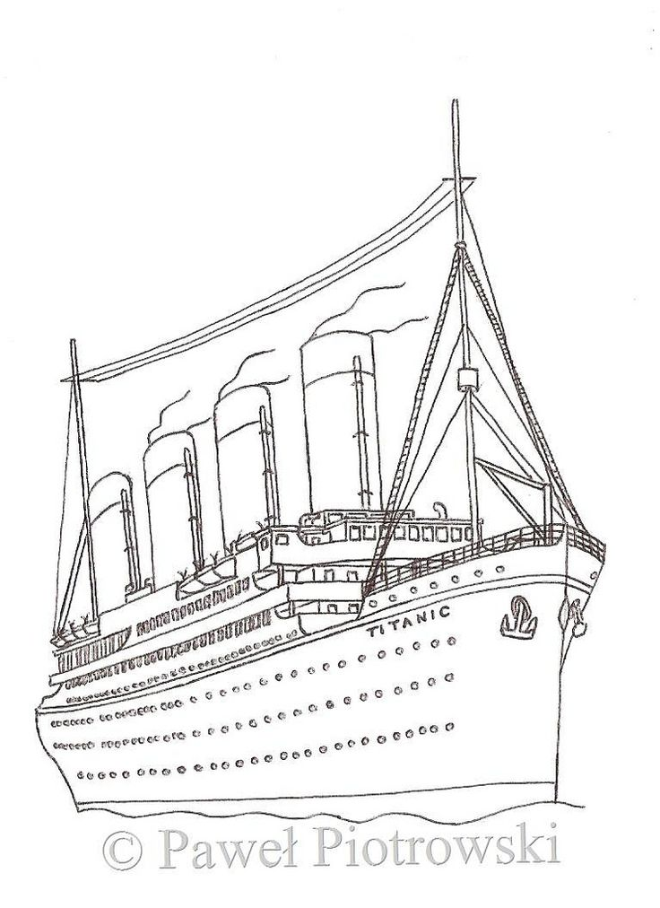Easy Titanic Coloring Pages