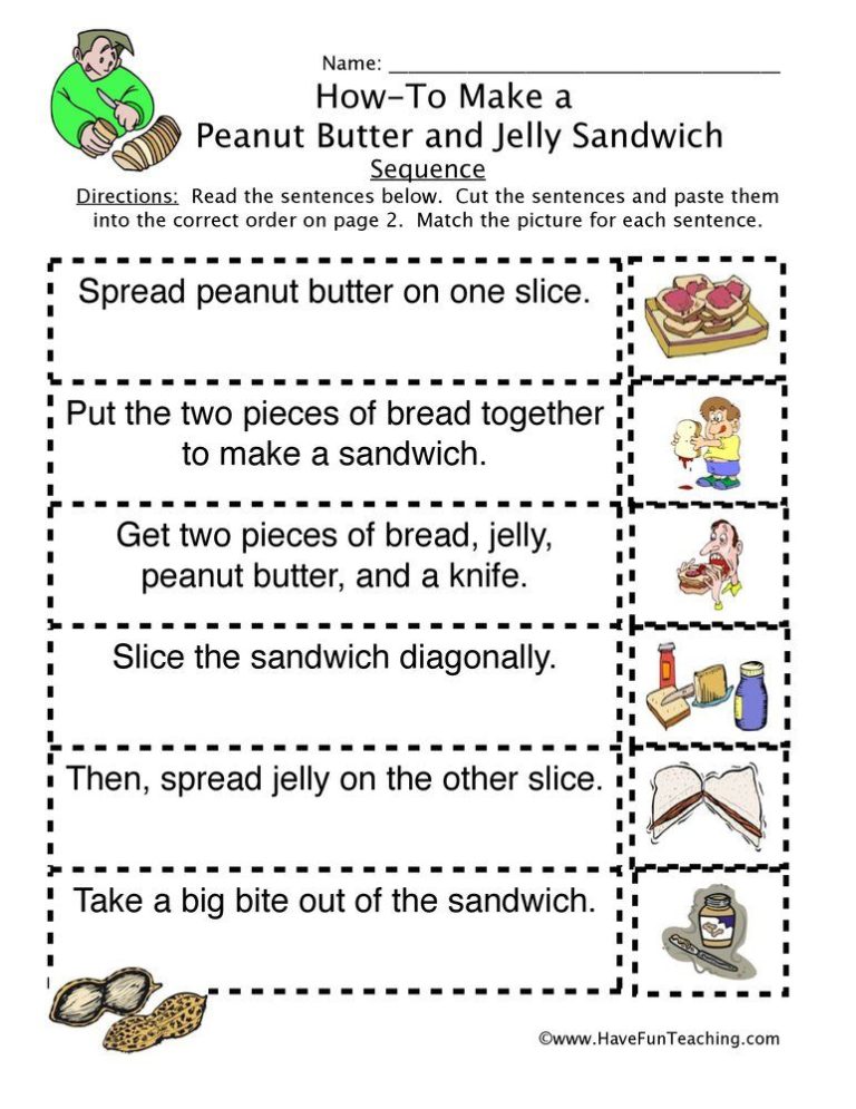 Sequencing Worksheets For Grade 2