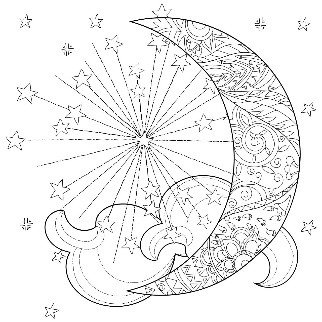 Moon Coloring Pages Printable