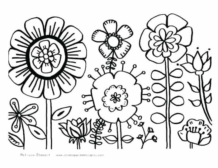 Summer Coloring Pages Flowers