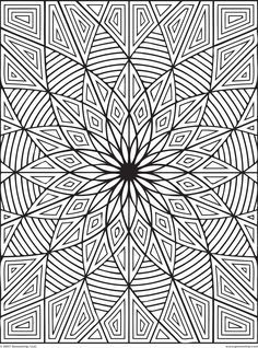 Geometric Printable Complex Coloring Pages