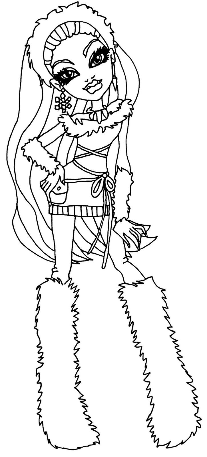 Monster High Coloring Pages Abby