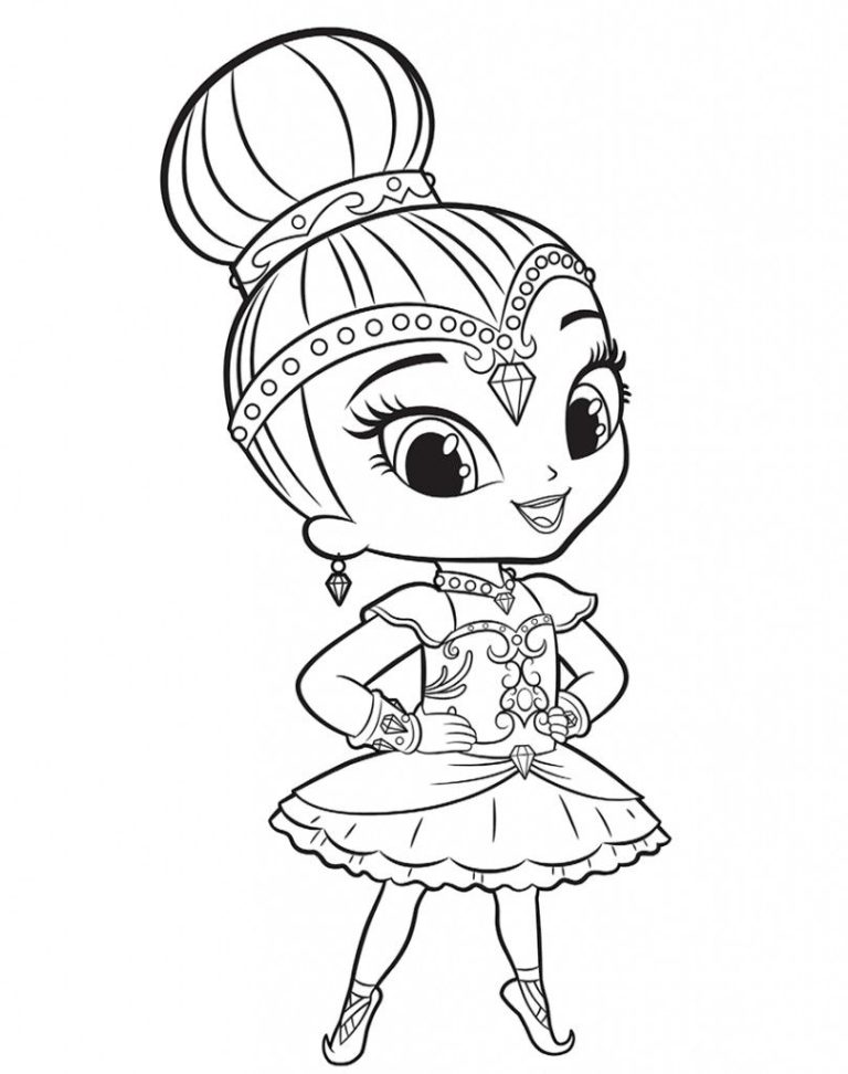 Shimmer And Shine Colouring Pages Printable