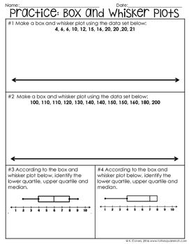6th Grade Box And Whisker Plot Worksheet