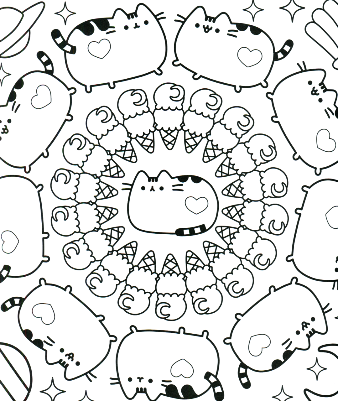 Pusheen Colouring Pages Halloween
