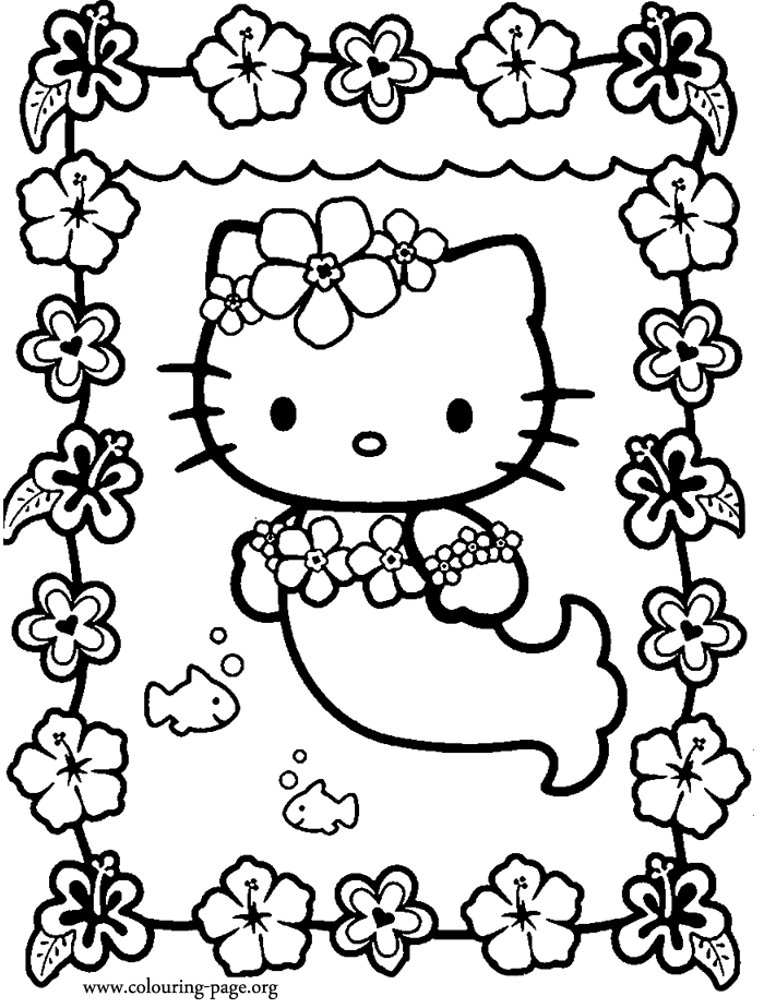 Hello Kitty Coloring Sheets