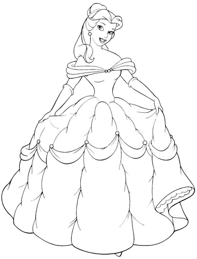 Belle Coloring Pages For Girls