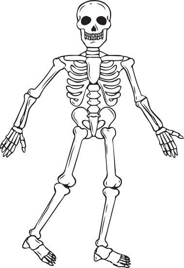 Skeleton Coloring Pages Free
