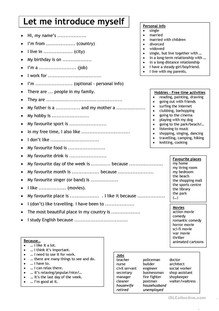 English Worksheets For Beginners Adults