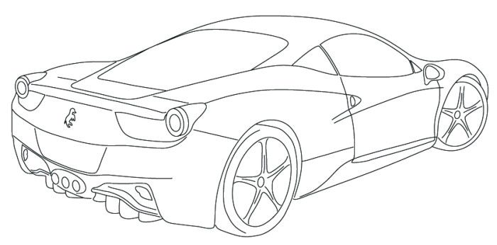 Ferrari Coloring Pages For Kids