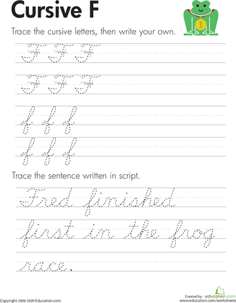 Cursive Writing Practice Sheets 3rd Grade