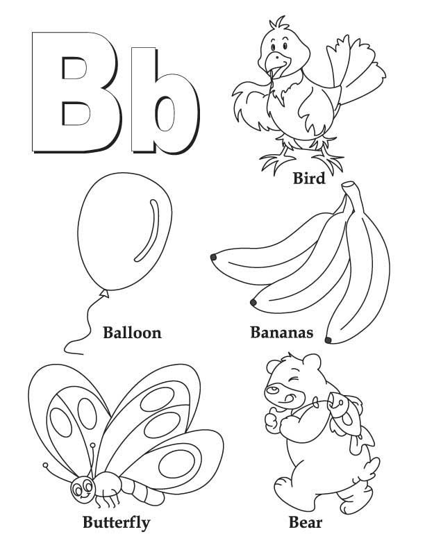 Letter B Coloring Pages Free