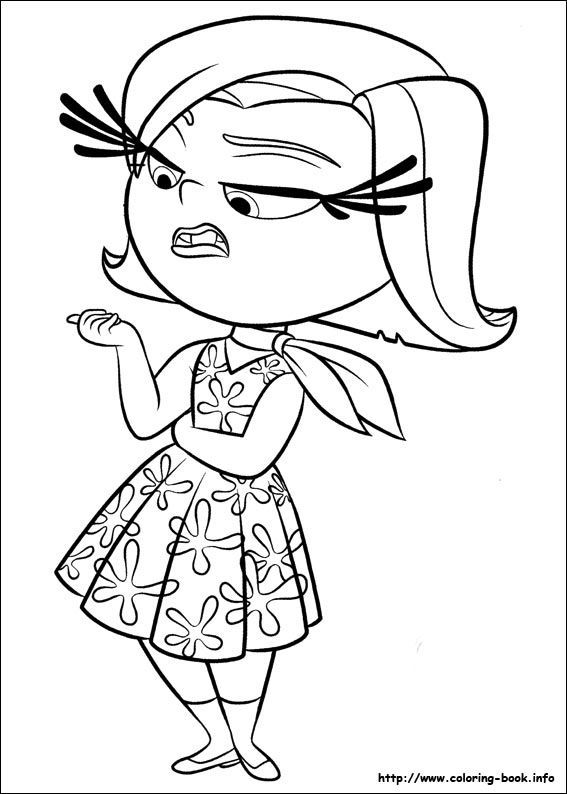 Inside Out Coloring Pages Disgust