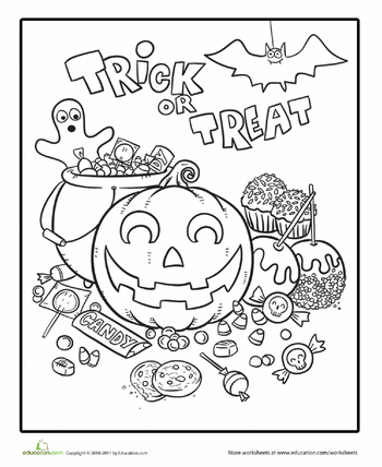 Halloween Colouring Pages For Kids