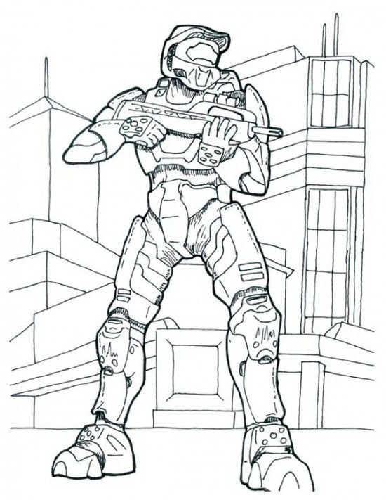 Halo Coloring Pages For Kids