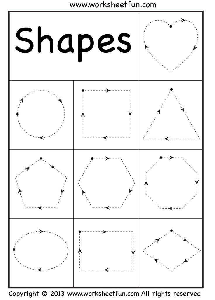 Tracing Lines Worksheets For 3 Year Olds