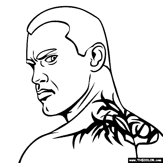 Wwe Coloring Pages Randy Orton