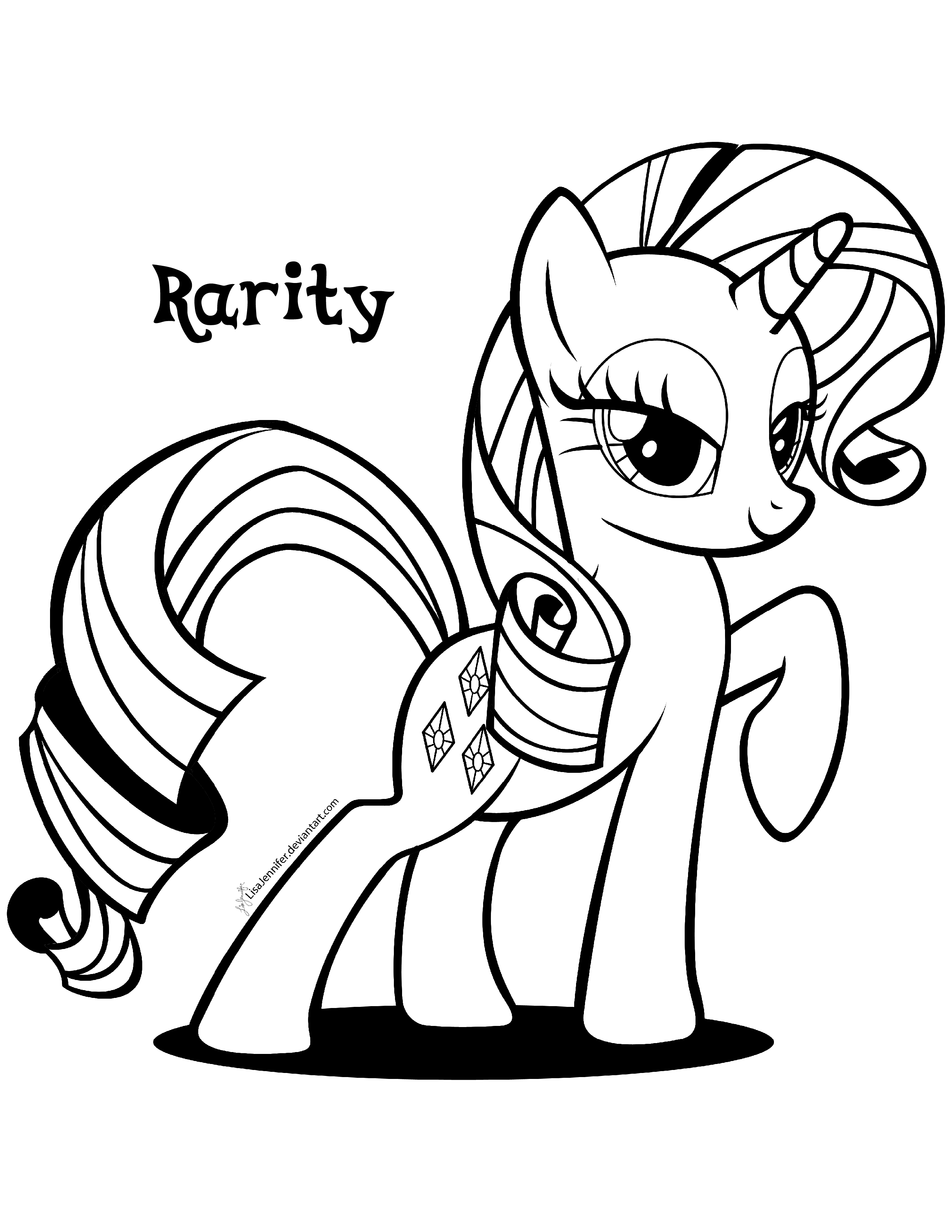 Pony Coloring Pages Rarity