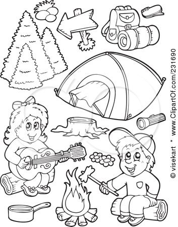 Camping Coloring Pages For Toddlers