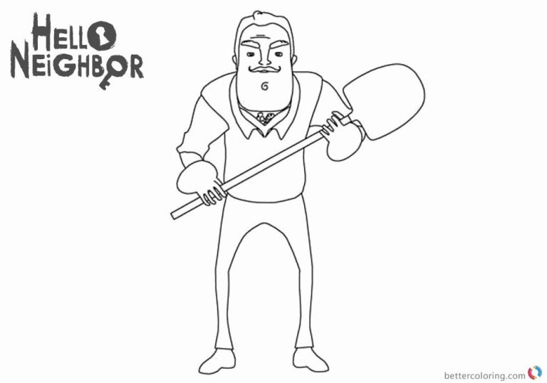 Main Character Hello Neighbor Coloring Pages